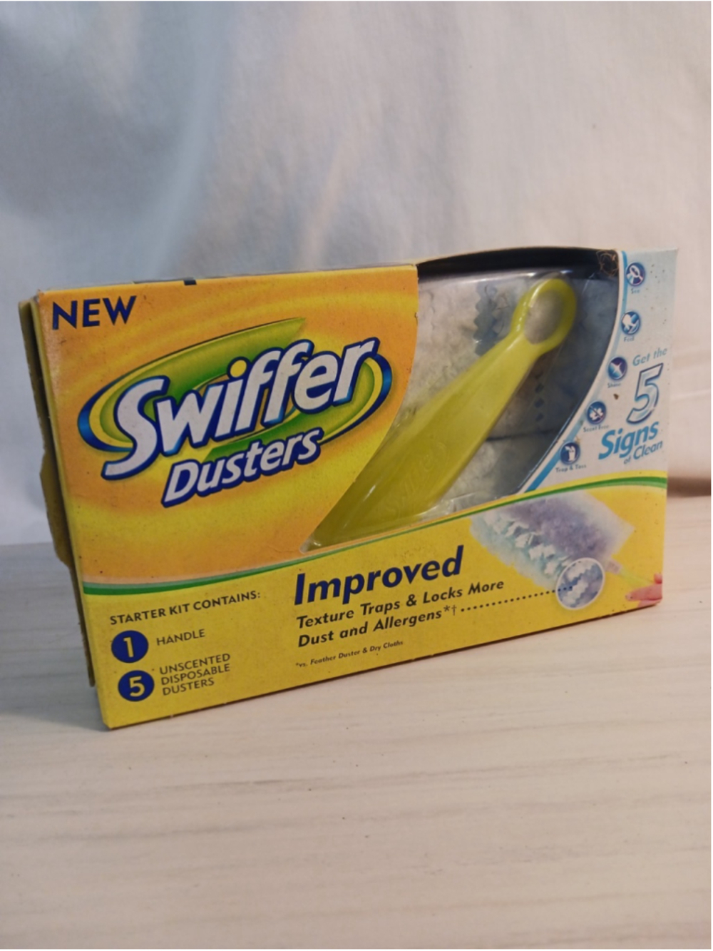 Swiffer Dusters Starter Kit 1 Handle 5 Disposable Refill USA Made NEW NOS 2007